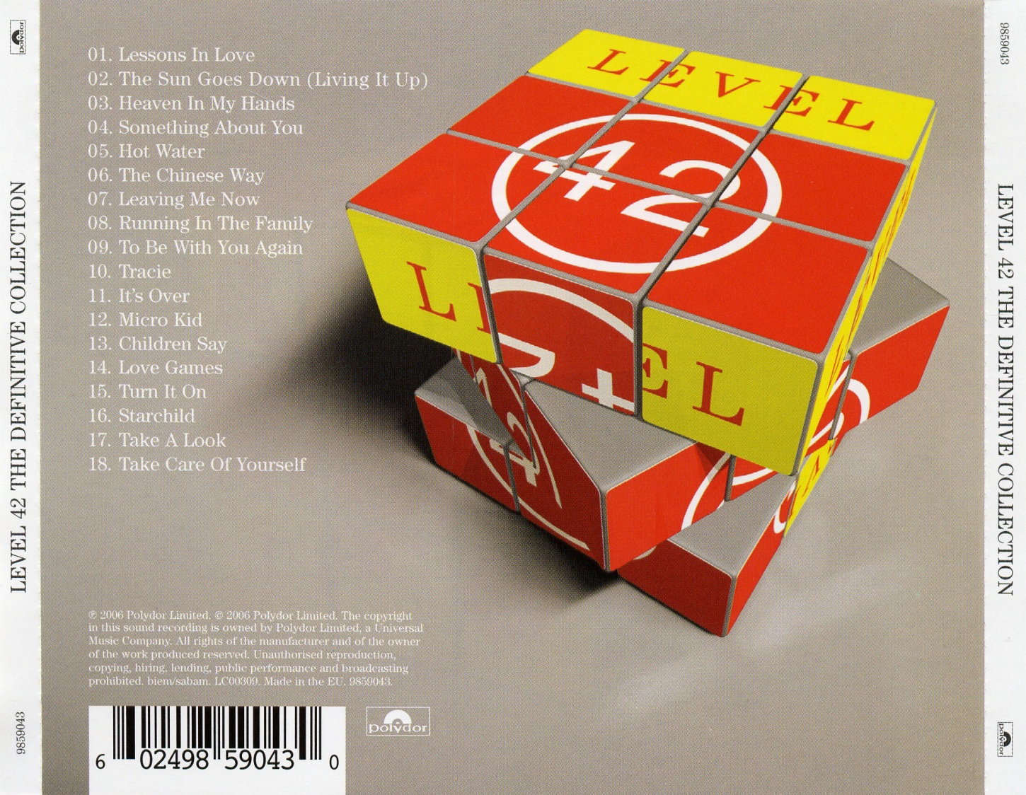 Level 42 The Definitive Collection : Back | CD Covers | Cover Century ...